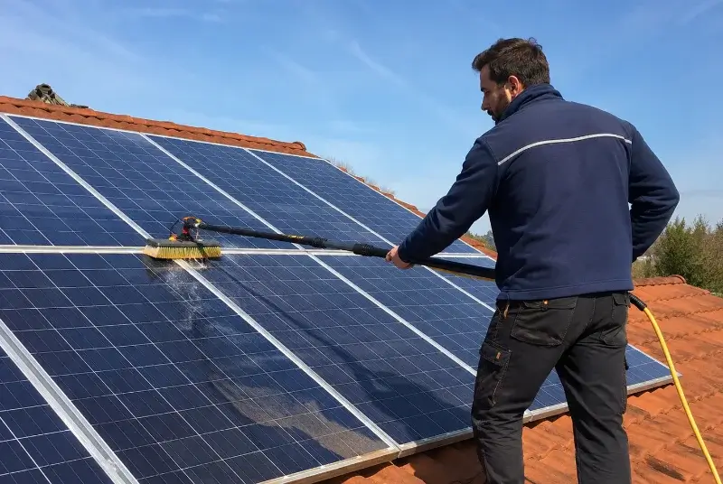 Nettoyage et entretien de panneaux solaires à Montmirat